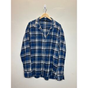 Paige Women's Size XL Blue Plaid Button Front Shirt Long Sleeve EUC